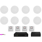4 Zone Sonos Multi-Room System with White Wall Controls & 8x Monitor Audio C165 Ceiling Speakers