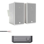 WiiM Amp with Monitor Audio Climate 60 Outdoor Speakers & 50m Burial Cable