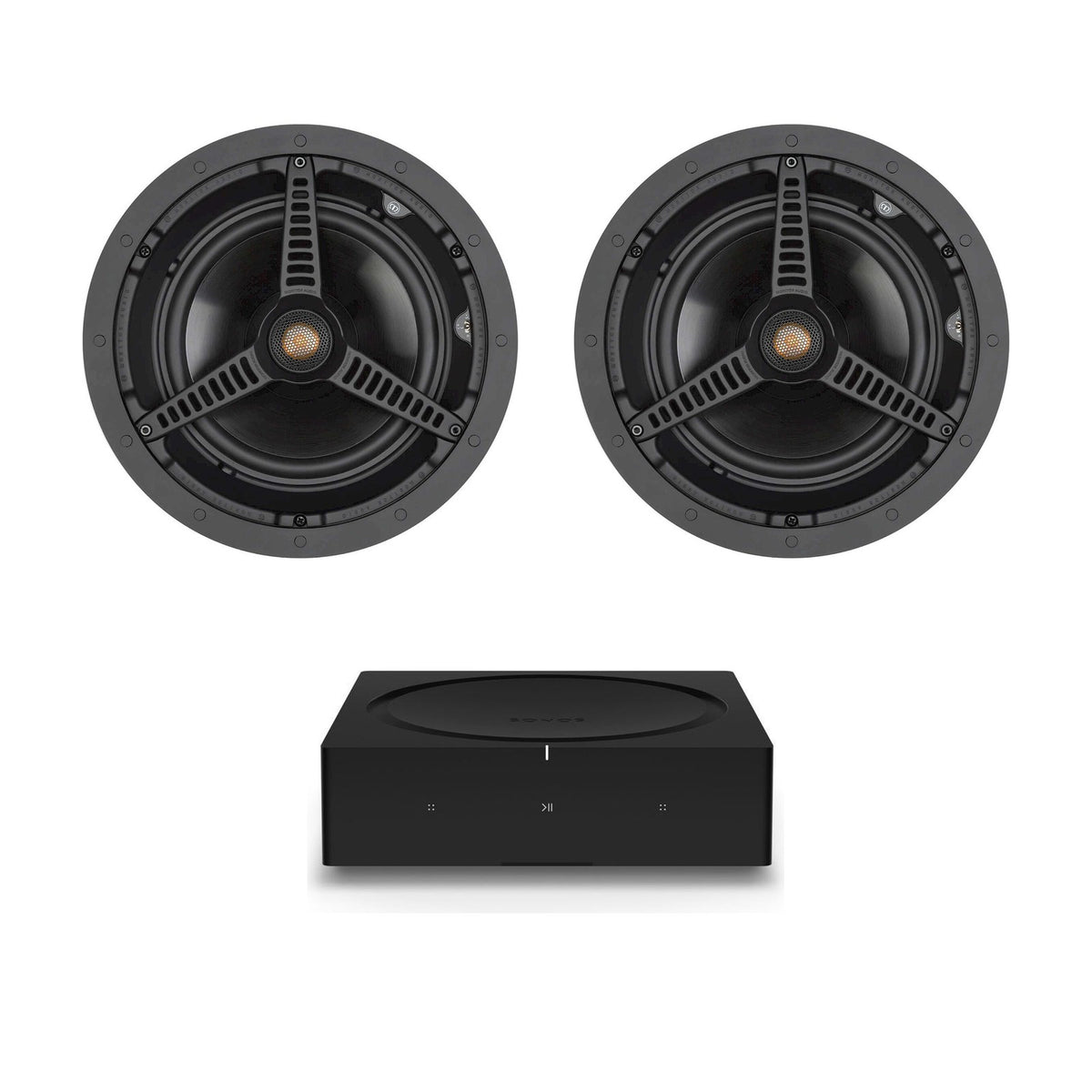 System: Sonos Amp + 2x Monitor Audio C180 Ceiling Speaker Package