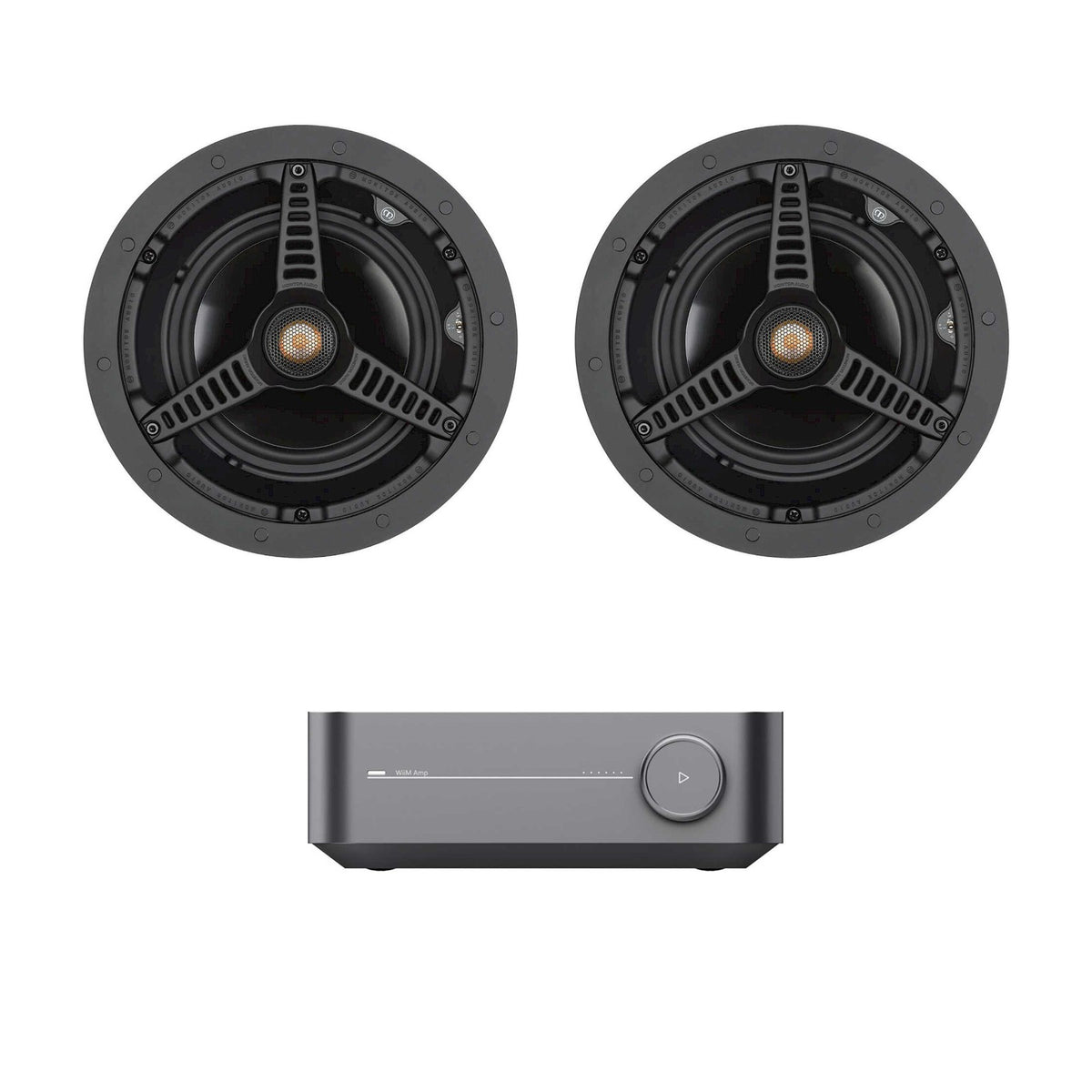 System: WiiM Amp + 2x Monitor Audio C165 Ceiling Speaker Package