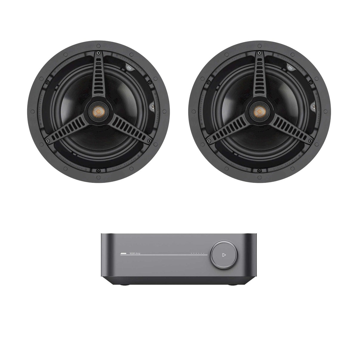 System: WiiM Amp + 2x Monitor Audio C180 Ceiling Speaker Package