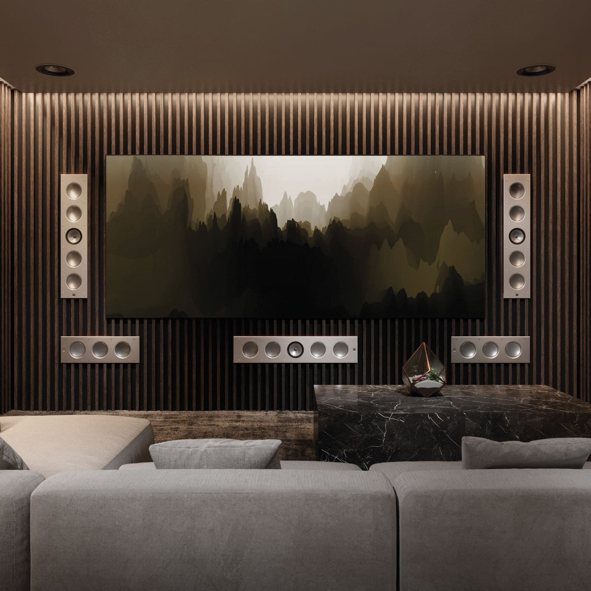 KEF Ci5160RLM-THX THX Ultra In-Wall Speaker – installed