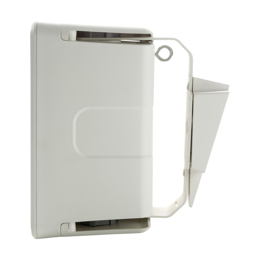 Monitor Audio Climate 50 Outdoor Speakers (Pair), White – side with bracket