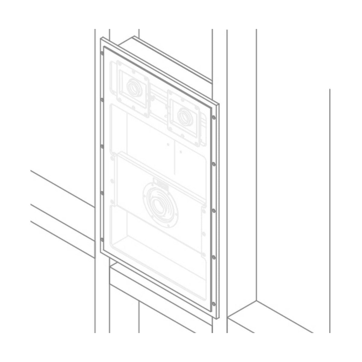 Monitor Audio IV140 Invisible In-Wall Speaker – installed in stud wall